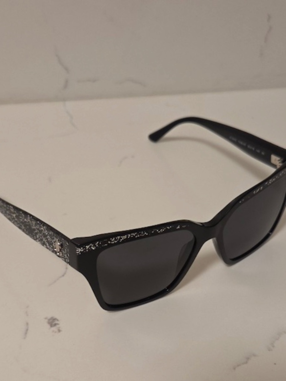 Jimmy Choo Black Sunglasses with Silver Glitter, JC5003 503687